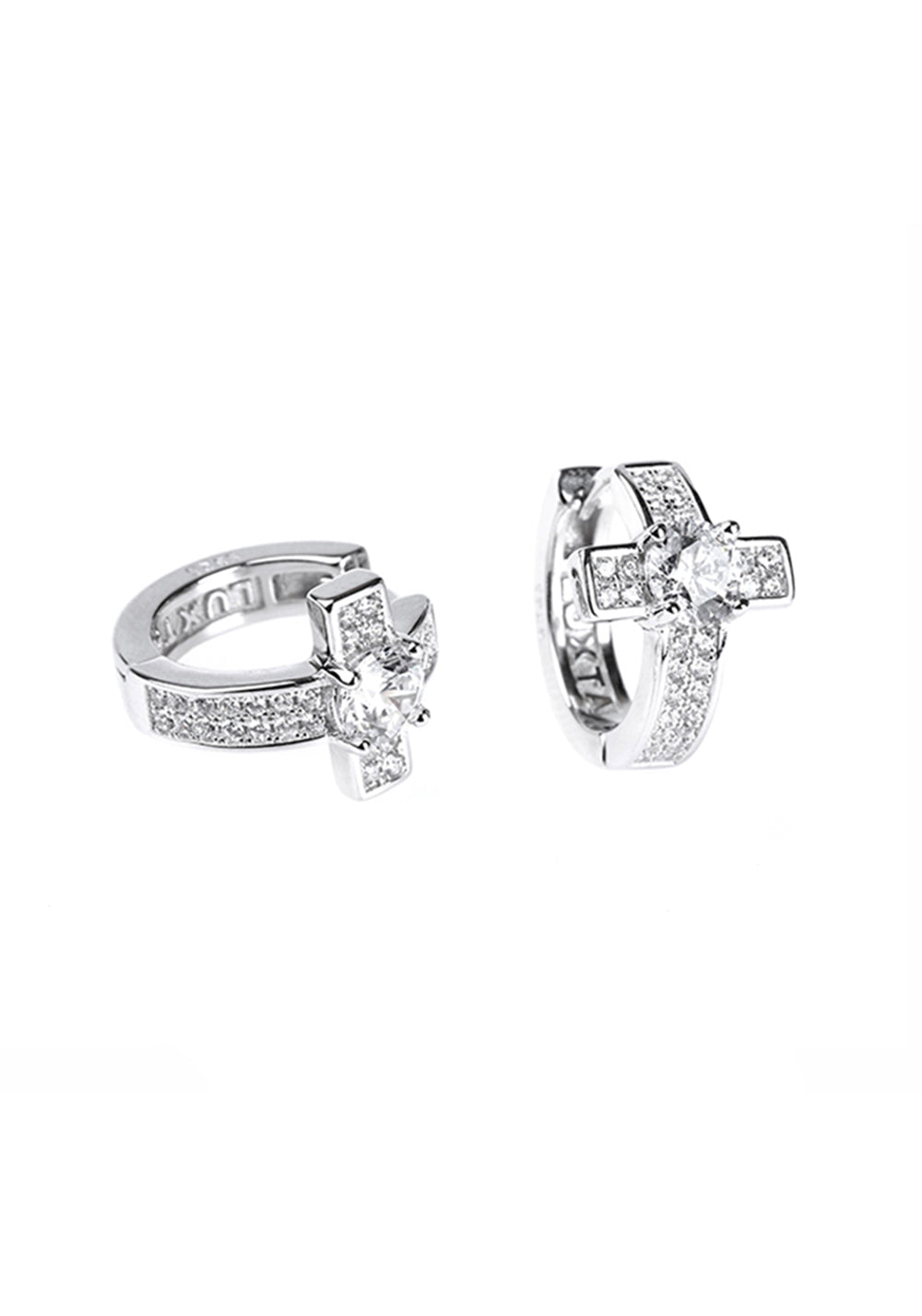 LUXTA丨Diamond Cross Silver Earrings - PSYLOS 1, LUXTA丨Diamond Cross Silver Earrings, Accessories, LUXTA, PSYLOS 1